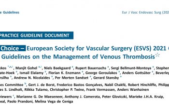 Guideline sobre Trombose Venosa Profunda – TVP – produzido pela Sociedade Européia de Cirurgia Vascular – ESCV